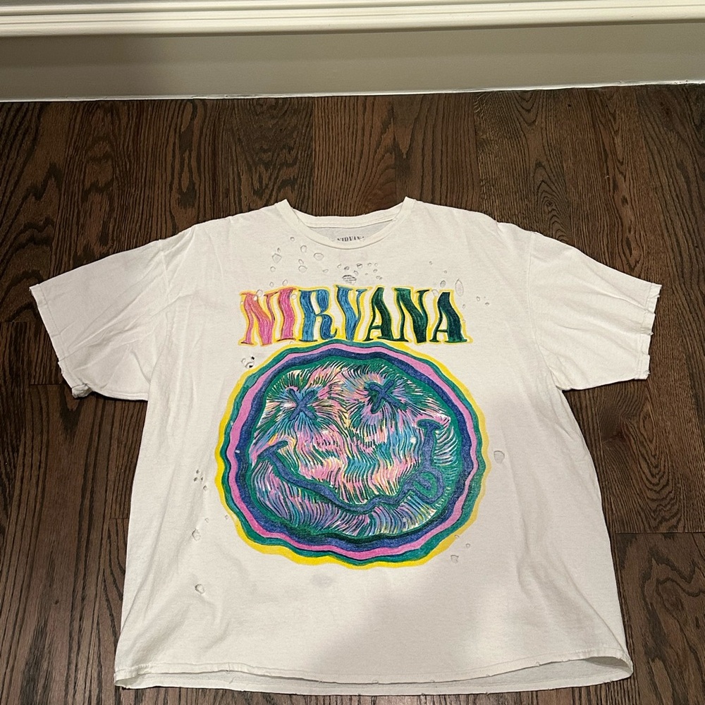 White Nirvana Graphic T-Shirt
